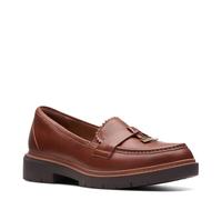 Clarks Zapatillas Westlynn Bella para mujer, Piel marrón claro., 39.5 EU Ancho