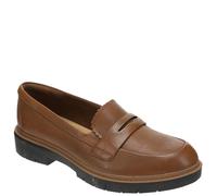 Clarks Westlynn Glow, Mocasín Penny Mujer, marrón (Tan Leather), 38.5 EU Ancho