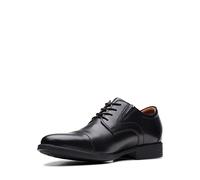 Clarks - Whiddon Cap Oxford para Hombre, Cuero Negro, 41 EU