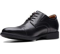 Clarks - Whiddon Cap Oxford para Hombre, Cuero Negro, 44.5 EU