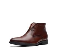 Clarks Whiddon Mid, Botas Modelo Chukka Hombre, Piel de Caoba, 43 EU