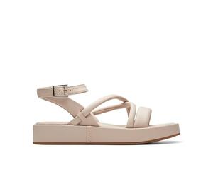 Clarks Women's Alda Cross Sandal, Sand Leather, 36 EU