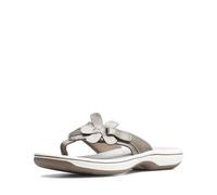 Clarks Brinkley Flora, Chanclas Mujer, Pewter Synthetic, 39 EU