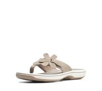 Clarks Women's Brinkley Flora Flip-Flop, Taupe Synthetic, 6