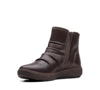 Clarks Women's Caroline Orchid Ankle Boot, Dark Brown, 7.5