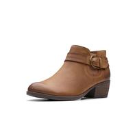 Clarks Women's Charlten Rae Ankle Boot, Tan Oily Leather, 9.5