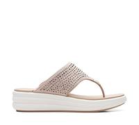 Clarks Women's Drift Jaunt Flat Sandal, marrón, 39 EU