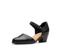 Clarks Women's Emily 2 Ketra Pump, Piel Negra, 41.5 EU