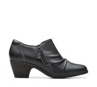 Clarks Women's Emily2 Braley Ankle Boot, Black Leather, 8.5 Wide