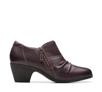Clarks Women's Emily2 Braley Ankle Boot, Dark Brown, 11 Wide