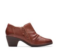 Clarks Women's Emily2 Braley Ankle Boot, Tan Leather, 9