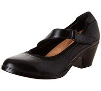 Clarks Women's Emily2 Mabel Pump, Black Leather, 9