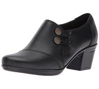 Clarks Women's Emslie Warren Slip-on Loafer,Black Leather,7 M US