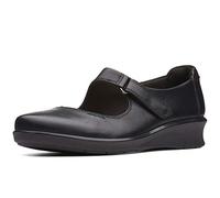 Clarks Women's Hope Henley Mary Jane Flat, Piel Negra, 6.5 UK