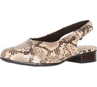 CLARKS Women's Juliet Pull Loafer, Taupe Snake Synthetic, 70 N US