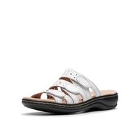 Clarks Women's Leisa Cacti Slide Sandal, Piel Blanca, 42 EU