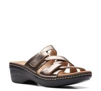 Clarks Women's Merliah Karli Sandal, Metallic Leather, 6.5 Wide