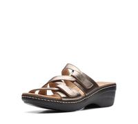 Clarks Women's Merliah Karli Sandal, Metallic Leather, 8 Narrow