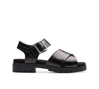 Clarks Women's Orinoco Cross Sandal, Black, 37 EU