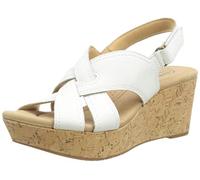 Clarks Women's Rose Erin Sandal, White, 38 EU