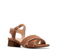 Clarks Womens Serina 35 Cross, Ante Marrón Claro, 41.5 EU Weit