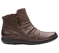 Clarks Women's Un Loop Top Chelsea Boot, Lea marrón oscuro, 37 EU
