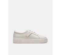 Clarks Zapatillas bajas Mayhill Walk de mujer en cuero con suela de goma. Beige 40/6,5