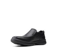 Clarks Zapatillas Bradley Step para Hombre, Piel de Tambor Negra, 47 EU Ancho