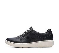 Clarks Zapatillas Caroline Ella para Mujer, Cuero Negro, 40 EU