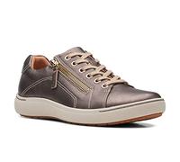 Clarks Zapatillas de Mujer Nalle Lace, Bronce metálico, 37.5 EU