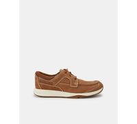 Clarks Zapato Sailview Lace de hombre en Nubuck con TPR. Marrón claro 45/105