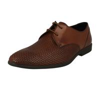 Clarks Zapatos De Cuero Con Cordones Diseño Tejido Bampton Negro Formal