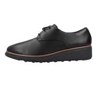 Clarks - Zapatos de Cuero con Cordones Elegantes - Shoes - Mujer - Negro - 38 EU -