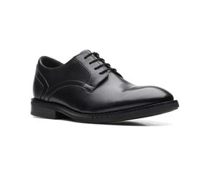 Clarks - Zapatos de Cuero Negros con Cordones Un Hugh - Shoes - Hombre - Negro - 41 EU -