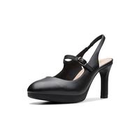 Clarks Zapatos de tacón Ambyr 2 Grace para mujer, Cuero negro, 39 EU