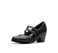 Clarks Zapatos de tacón Emily2 Jane para Mujer, Cuero Negro, 42.5 EU