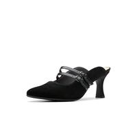 Clarks Zapatos de tacón Kataleyna Eve para mujer, Gamuza negra, 36 EU