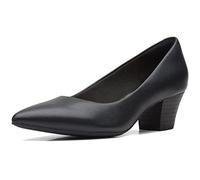 Clarks Zapatos de tacón para Mujer Teresa Step, Piel Negra., 37 EU Ancho