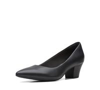 Clarks Zapatos de tacón Teresa para Mujer, Cuero Negro, 36 EU