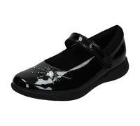 Clarks Zapatos Escolares De Vestir Niña De Cuero Con Cierre Hook & Loop