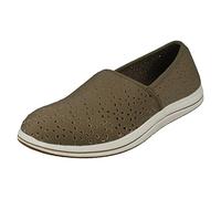 Clarks Zapatos ligeros Cloudstepper para mujer, estilo mocasín, Brinkley Emily, textil oliva, talla 8D, talla 42 de EE. UU