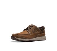 Clarks Zapatos náuticos de Encaje Sailview para Hombre, Cera de Abeja Cuero, 43 EU