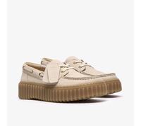 CLARKS Zapatos náuticos en nobuck, TORHILL BOAT. Color Crema