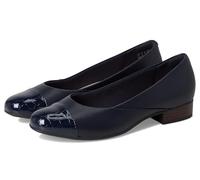 Clarks Zapatos planos tipo ballet Juliet Rise para mujer, Cuero azul marino, 37.5 EU
