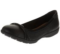 Clarks Zapatos Planos Tipo Ballet Meadow Opal para Mujer, Cuero Negro, 42.5 EU