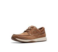 Clarks Zapatos Sailview LaceBoat para Hombre, Nubuck marrón Claro, 8