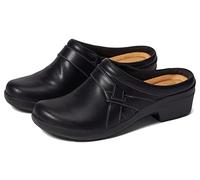 Clarks Zuecos Angie Mist para mujer, Cuero negro, 36 EU