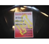 Claro Brillante Vinilo Inkjet Adhesivo Pegatina Film 10 A4 Hojas 120 Micro