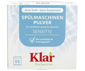 Claro Eco Sensitive - Detergente para lavadora (1,375 kg, sin fragancia, 55 usos, vegano)
