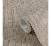 Claro Papel Pintado Con Webtextur, Ligero Estructurado - Beige, Gris, Metálico